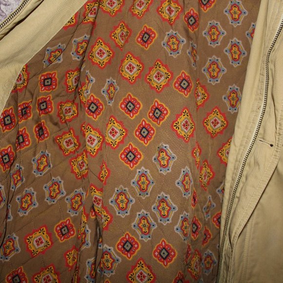 vintage zip-up, button up boho jacket with hood - Picture 3 of 6